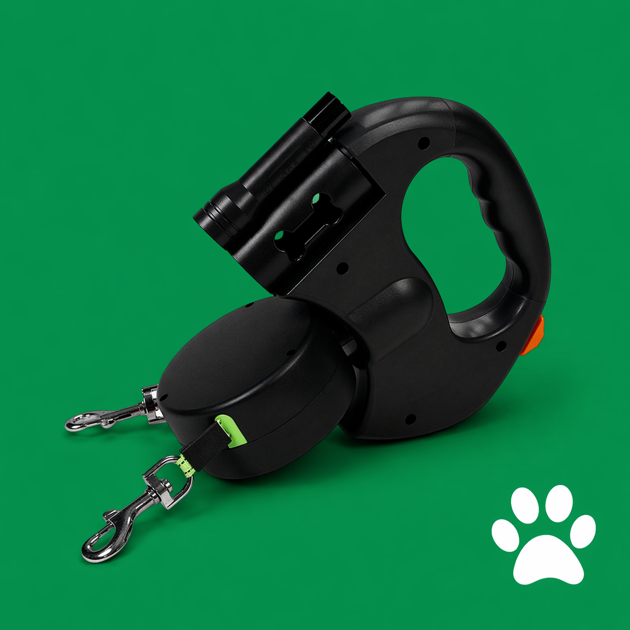 Laisse rétractable avec lumière LED – Promenade sécurisée de nuit